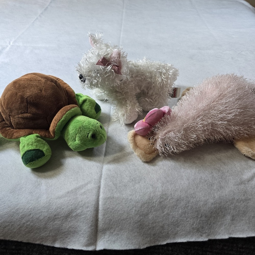 Lot of 3 authentic Ganz Webkinz plush stuffed animals No Codes‎